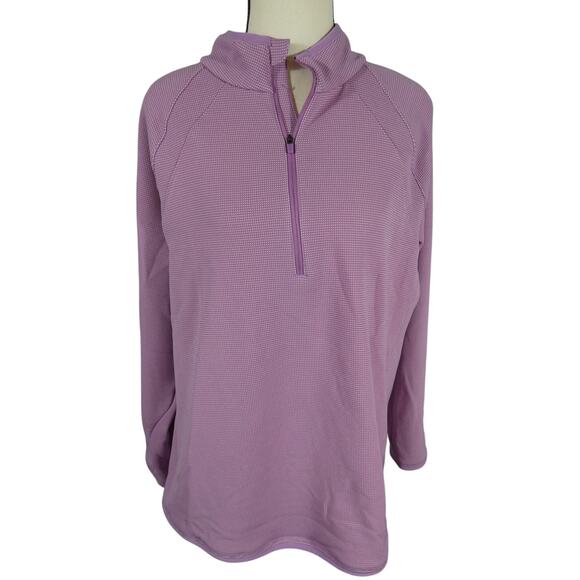 T by Talbots 1X Pullover 1/4 Zip  Sweatshirt Lavender Athliesure Casual - Picture 1 of 6